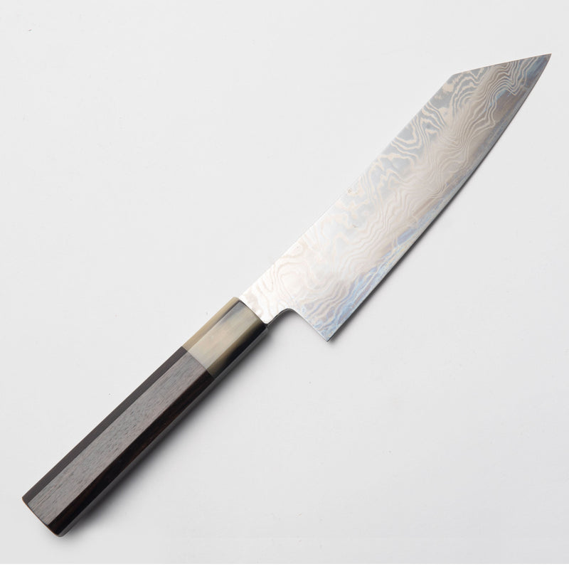 Shogo Yamatsuka's Nickel-Damascus steel  Curved-Santoku 180mm
