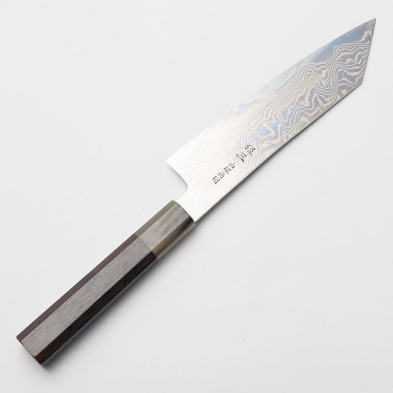 Shogo Yamatsuka's Nickel-Damascus steel  Curved-Santoku 180mm