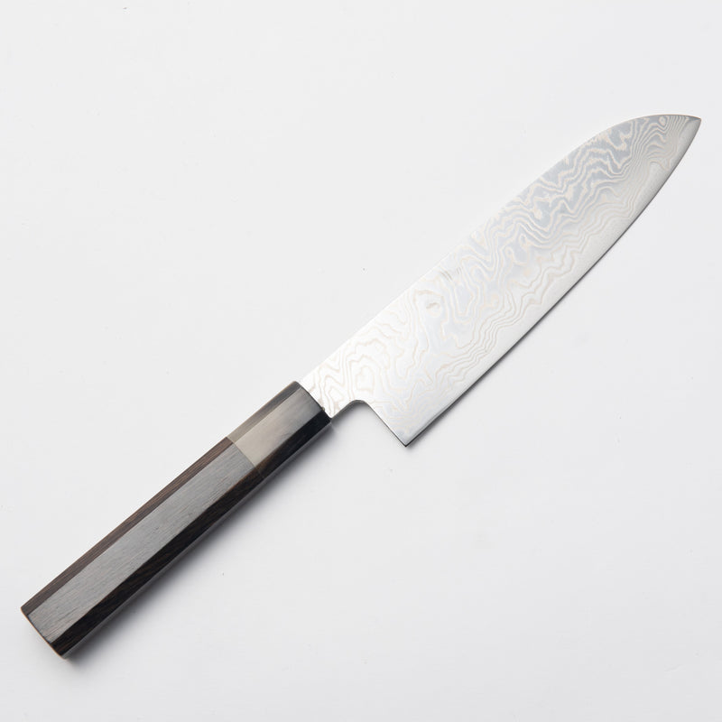 Shogo Yamatsuka's Nickel-Damascus steel Santoku 180mm