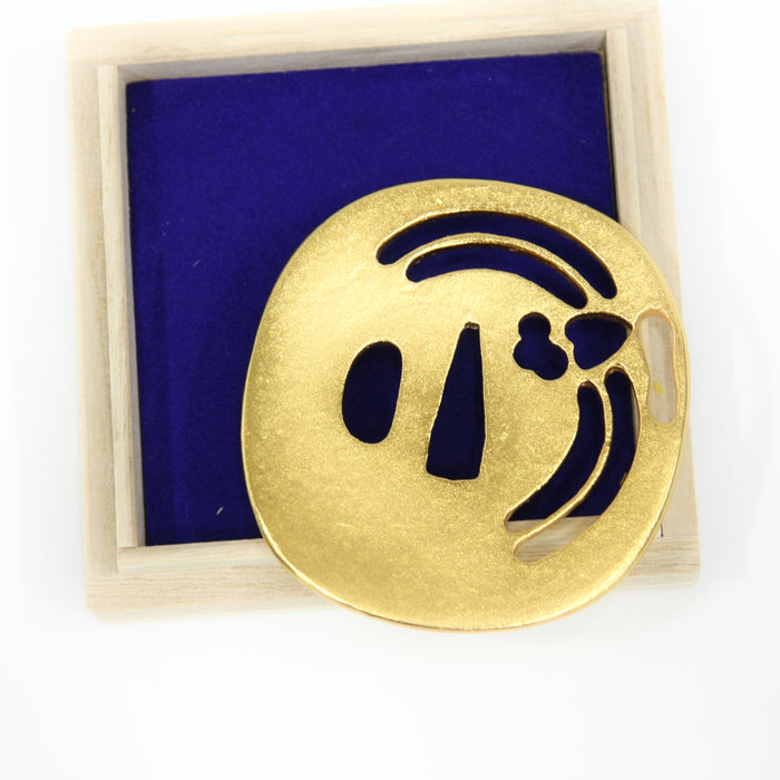 Gold Plated 925 Sterling Silver Tombo Tsuba