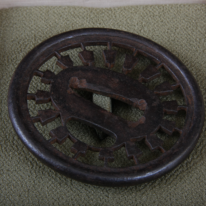 Antique Tsuba - Wheel of Arrows