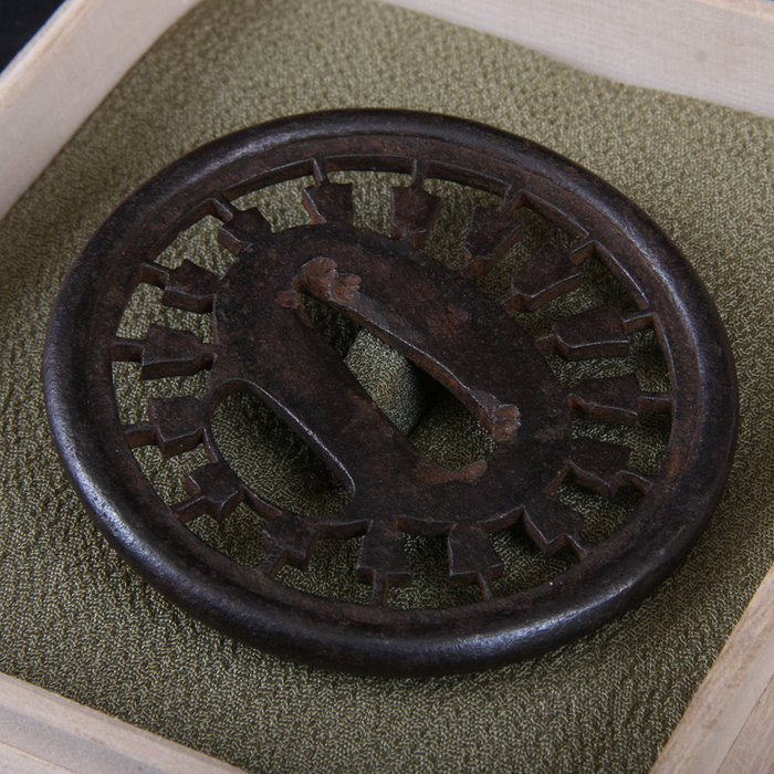 Antique Tsuba - Wheel of Arrows