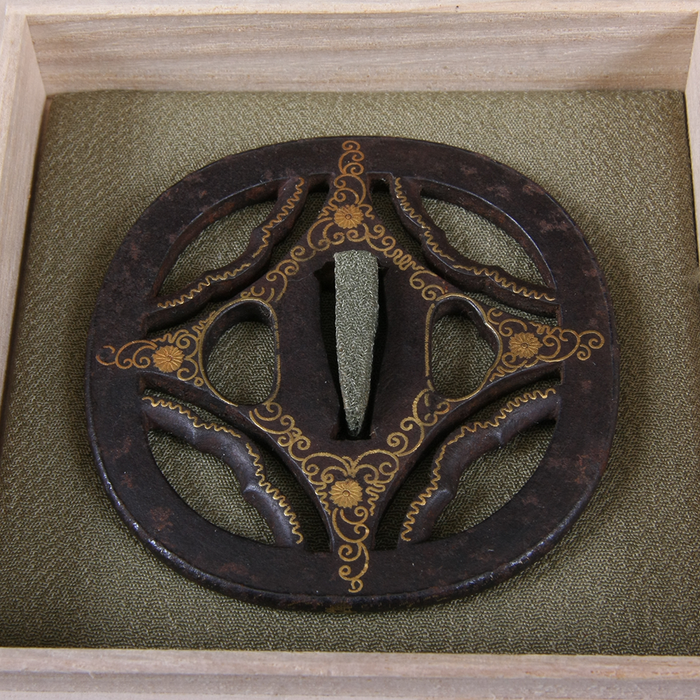 Antique Tsuba - Palace Flower