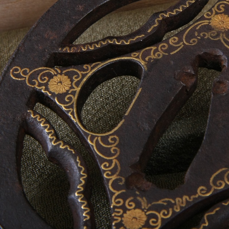 Antique Tsuba - Palace Flower