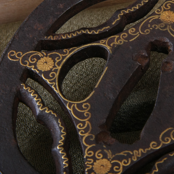 Antique Tsuba - Palace Flower