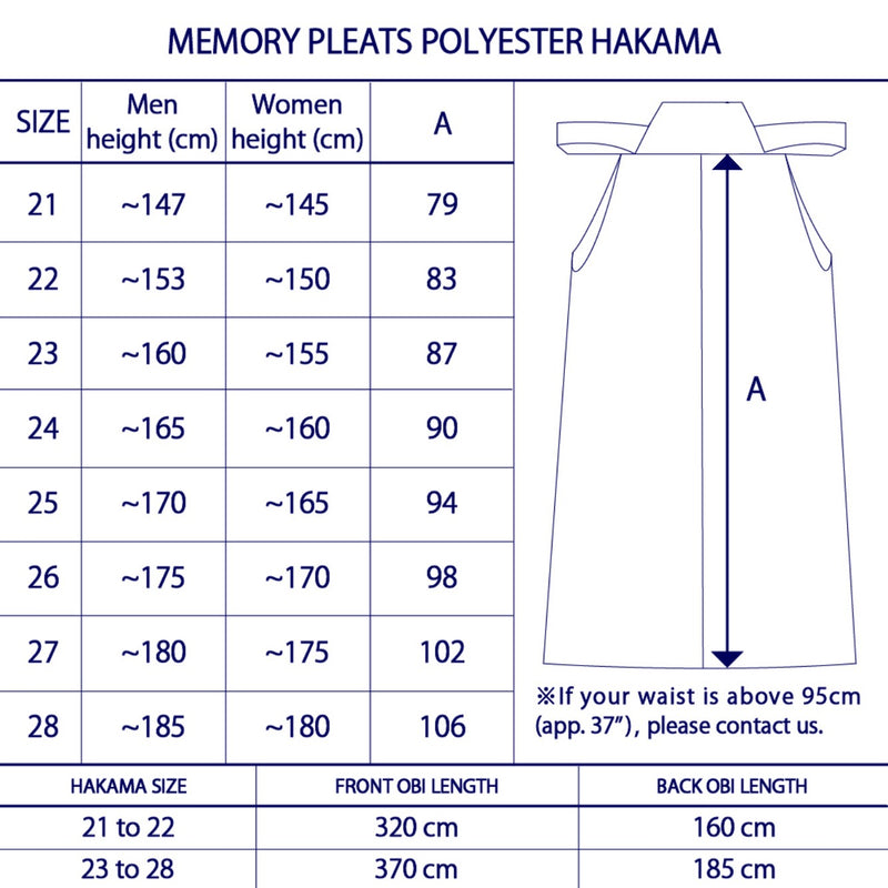 Memory Pleats Polyester Hakama