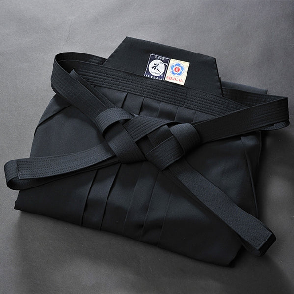 pantalon large plissé, Hakama, Tetron Aikido, noir