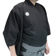 Side view of the kimono Akatsuki dogi when worn.