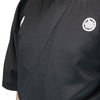 Close-up of the okumi seam on the chest of the dogi.