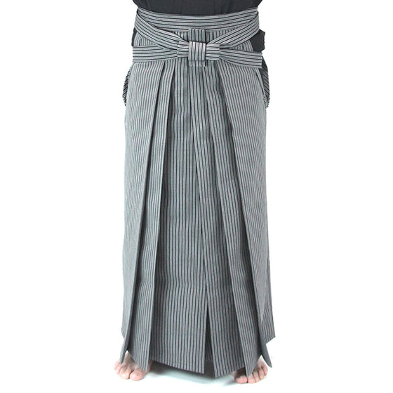 Full length front view of the hakama when worn.
