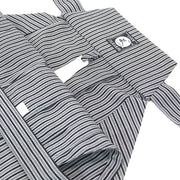 Front view of the hakama's koshi-ita and hera tag.
