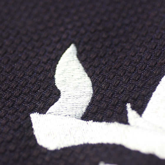 Kendo zekken embroidery sashiko close up.
