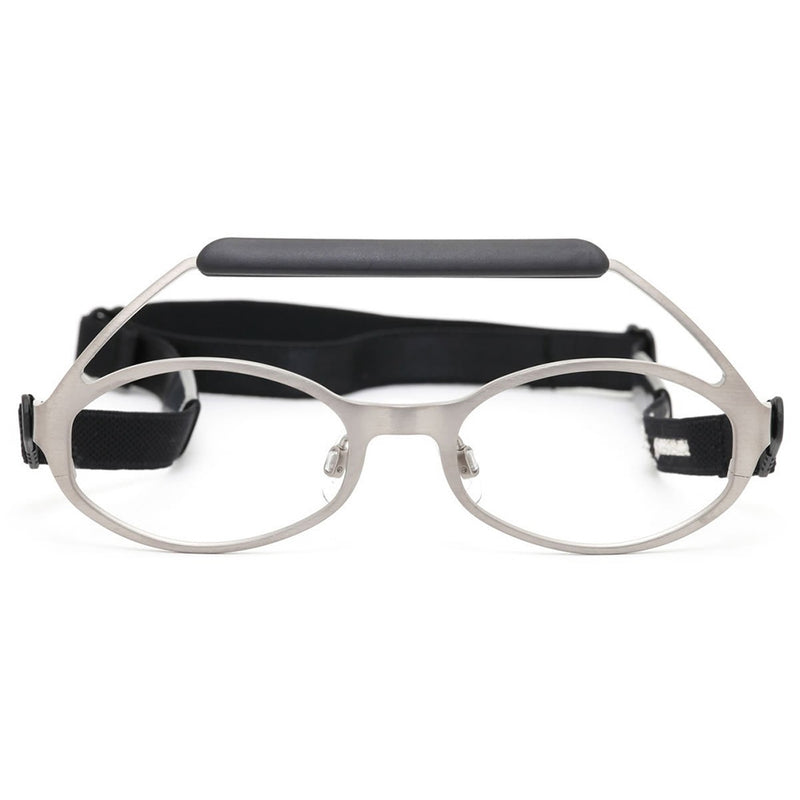 Straight-on view of the glasses frame.