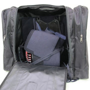 The bogu bag unzipped with a bogu inside.