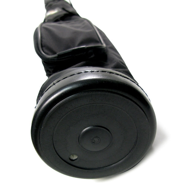The reinforced bottom of the shinai bag.