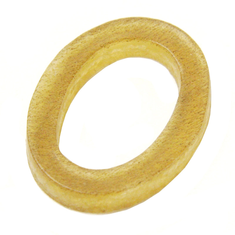 Angle view of leather tsuba.