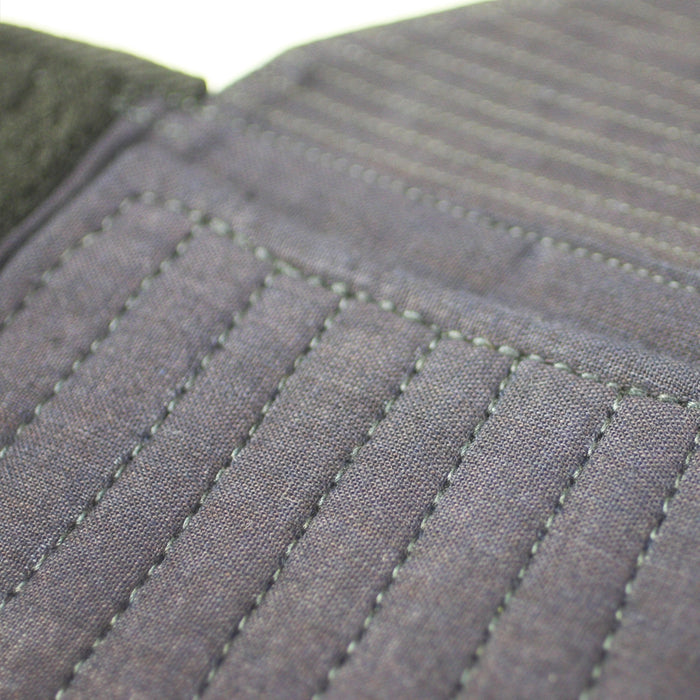 Close-up of the stitched kote padding.