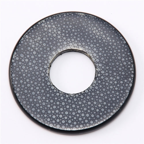 Full view of the black colored polished same tsuba.