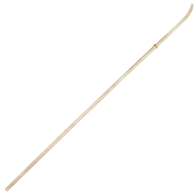 Full view of the white oak naginata.