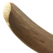 The kissaki - blade tip - on the white oak naginata.