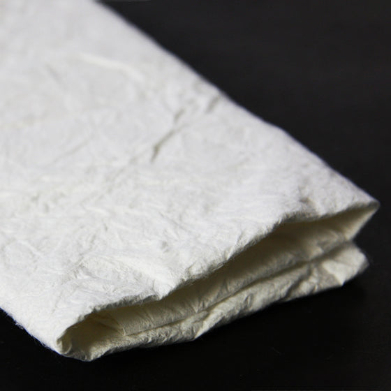 Close-up of the paper's texture.