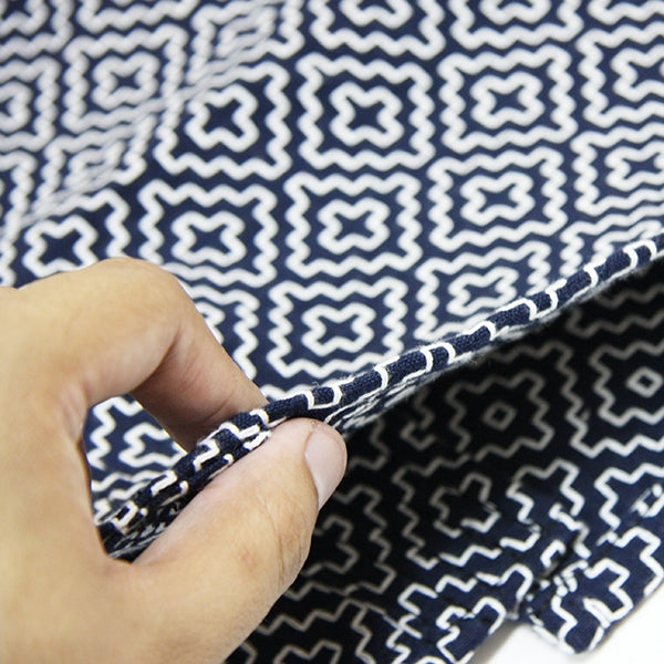 navy edo zashi kendo gi pattern close up detail