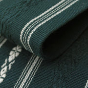Close-up of the green kaku obi hem.