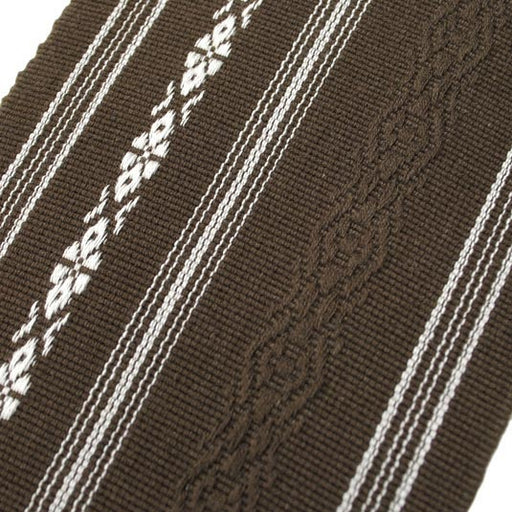 Close-up of the detailing on the brown obi.