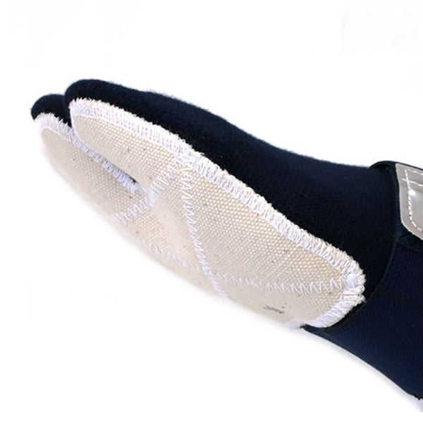 Underside view of the canvas sole.