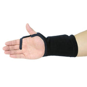 Palm side view of the protector with the hand fully open.