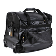 Full view of the black carrier bag.