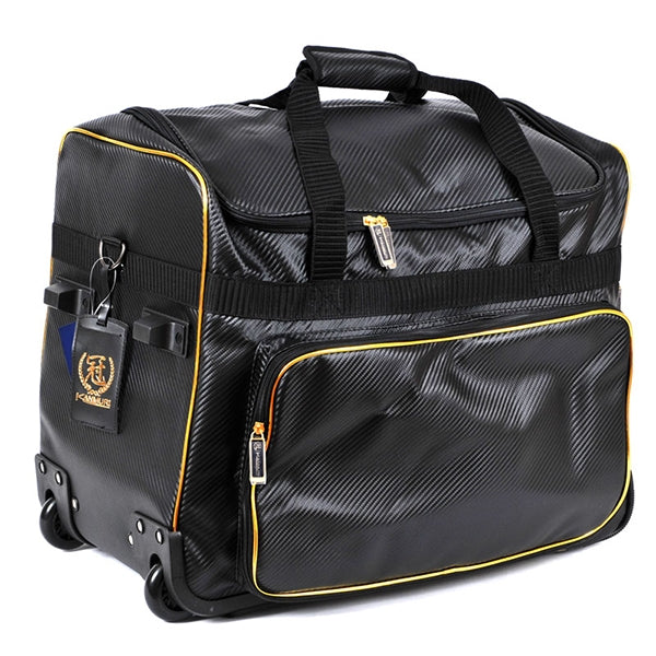 Full view of the gold trim carrier bag.