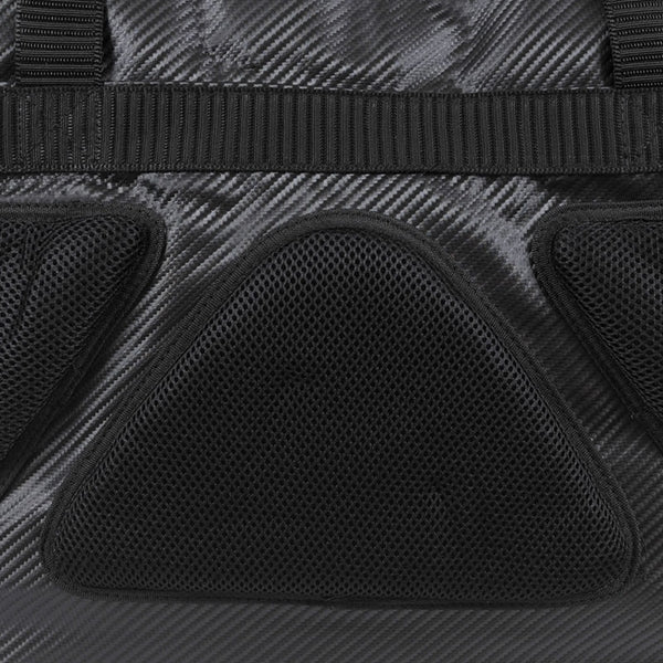 The padded side of the bogu bag.