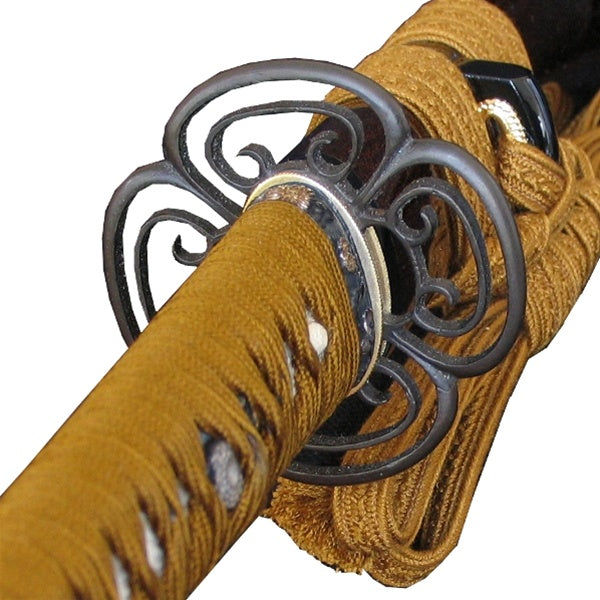 Close-up of the Tsuba area