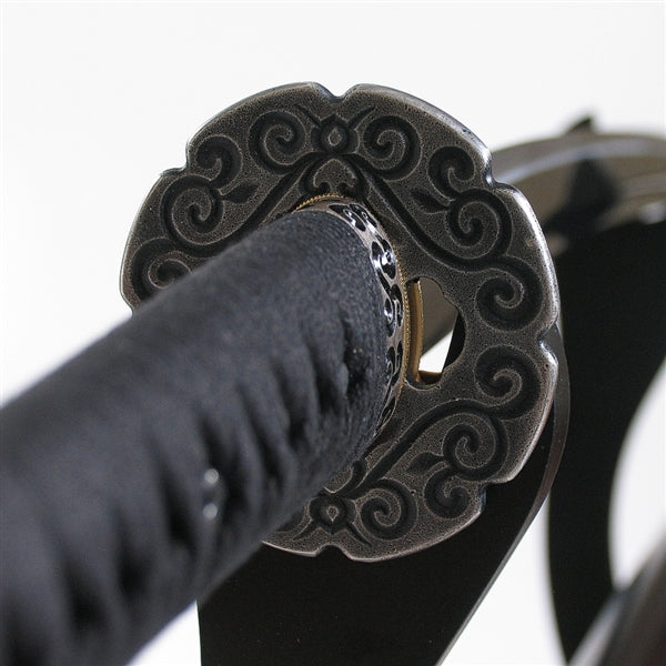 View of the guribori themed tsuba.