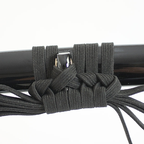 Close-up of the kurigata on the saya and sageo.
