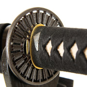 Omote side view of the fuchi and tsuba.