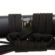 close-up of the saya's kurigata and sageo.