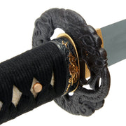 View of the fuchi and tsuba from the ura side.