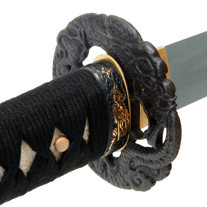 View of the fuchi and tsuba from the ura side.