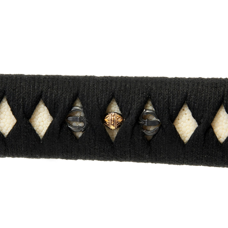 Close-up of the kongosho themed menuki.