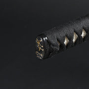 Close-up of the kashira fitting.