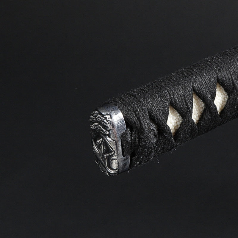 Close-up of the kashira.