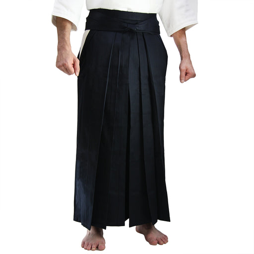 Deluxe Cotton Aikido Hakama TAKE front view model