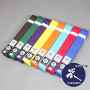Color Aikido Obi Belt front view colors