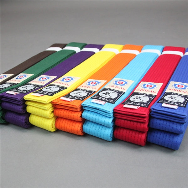 Color Aikido Obi Belt front view