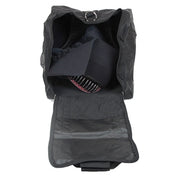 The bogu bag opened up with a bogu inside as an example.