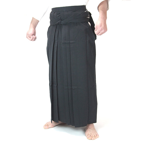 Basic Tetron Aikido Hakama front view model 3