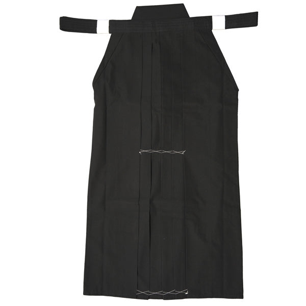 Full view of black hakama.