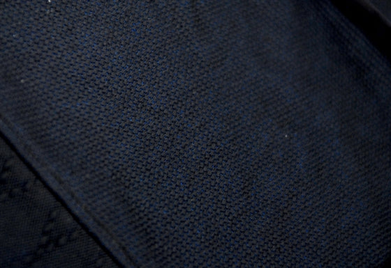 Sashiko fabric close-up.